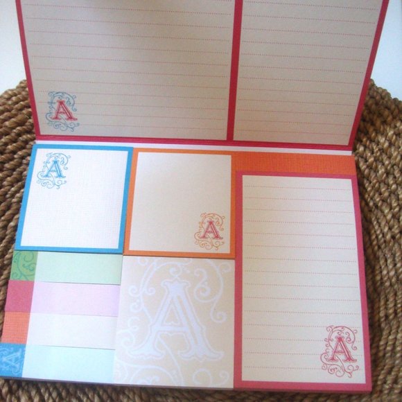 GALISON Decorative Monogram "A" Sticky Notes Pack - Picture 2 of 5